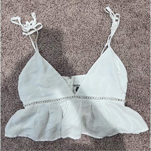 For Love and Lemons White Crop Top - Picture 3 of 4